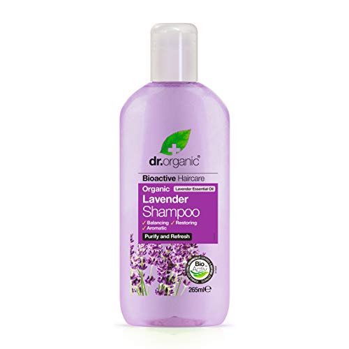 Dr. Organic Champú de lavanda aceite esencial puro equilibrio pelo Terapia