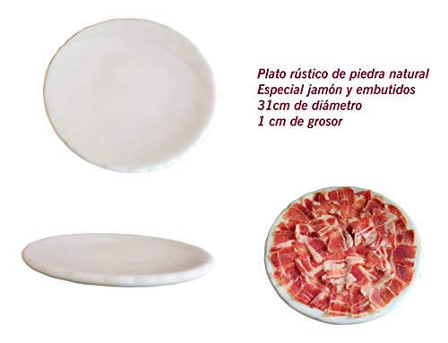 Dreamstone Jamonero semiprofesional Modelo Serra + Plato de Piedra Natural Especial jamón y Embutidos