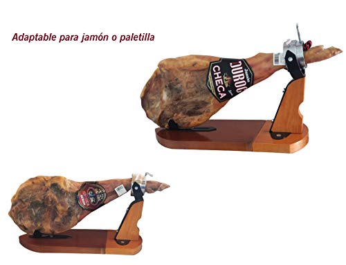 Dreamstone Jamonero semiprofesional Modelo Serra + Plato de Piedra Natural Especial jamón y Embutidos