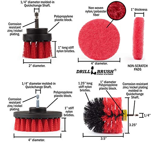 Drillbrush- Taladro cepillo Kit- Taladro sin cable Rotary depurador- plataforma de limpieza -fregar Kit -Limpiador de hormigón- Cepillo Mármol- Ladrillo- limpieza de piedra y de la baldosa cerámica