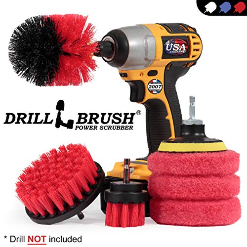 Drillbrush- Taladro cepillo Kit- Taladro sin cable Rotary depurador- plataforma de limpieza -fregar Kit -Limpiador de hormigón- Cepillo Mármol- Ladrillo- limpieza de piedra y de la baldosa cerámica