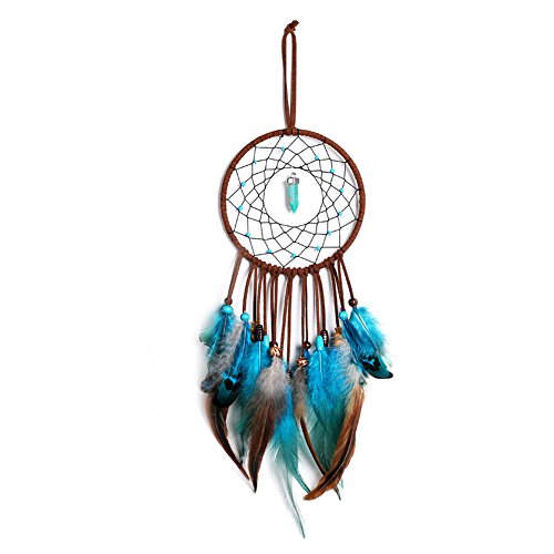 Dsaren Atrapasueños con Pluma Hecho a Mano Naturales Dream Catcher Colgante Decoración Pared Habitación y Auto, Adorno Regalo del Arte