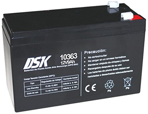 DSK 10363 - Batería Plomo Alta Descarga de 12V y 9Ah Ideal para UPS-SAI