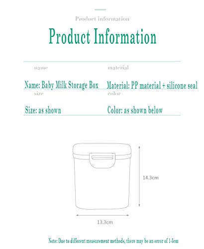 DXIA Bebé Leche en Polvo, Dispensador Portátil de Leche en Polvo, 800ML Dispensadores de leche en Polvo de Contenedores Preparados, con Nivelador y Cuchara, Set de recipientes para leche Maternal