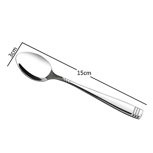 Dynko 12 Piezas Cucharas de té, Acero Inoxidable, 15 cm