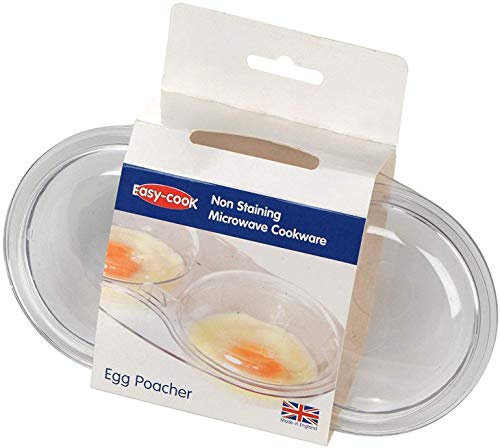 Easy-Cook Pendeford Escalfador de Huevos (para microondas, 2 Huevos), Transparente