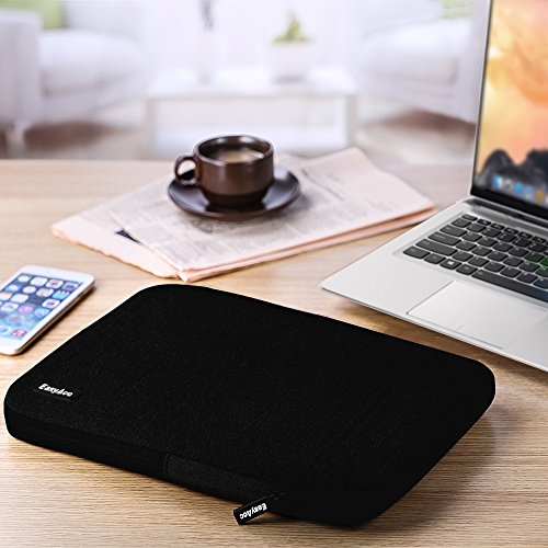 EasyAcc Funda Macbook Air 13, 13-13.3" Bolsa Portátil Manija Retráctil Bolsa para Macbook Pro 13.3 / MacBook Pro Touch Bar/Macbokk Air 13,3 /Surface Pro 4 – Negro