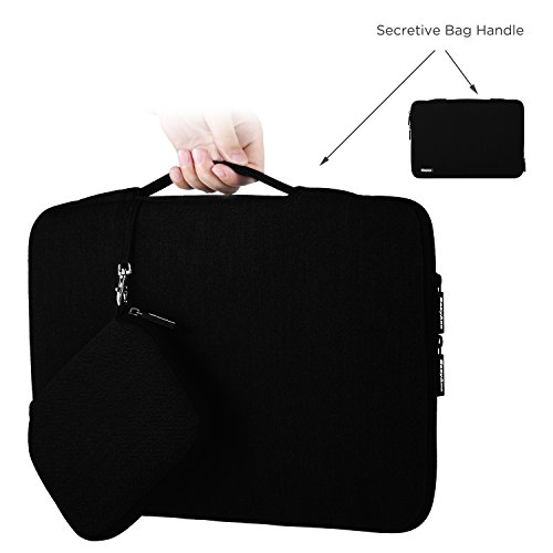 EasyAcc Funda Macbook Air 13, 13-13.3" Bolsa Portátil Manija Retráctil Bolsa para Macbook Pro 13.3 / MacBook Pro Touch Bar/Macbokk Air 13,3 /Surface Pro 4 – Negro