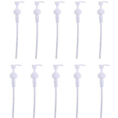 EasyULT 10 Piezas Bomba de Champú Universal para Botellas, Bombas de Dispensador Insertar para la Botella, Bomba Dosificadora Sports, para 500 ml, 1000 ml - Diámetro Exterior 30 mm