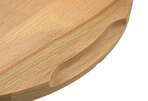 EFO - Plato de pizza de madera de haya con ranuras en rodajas de madera de haya. Pizza Board 40 [cm] | 15.75"