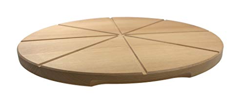 EFO - Plato de pizza de madera de haya con ranuras en rodajas de madera de haya. Pizza Board 40 [cm] | 15.75"