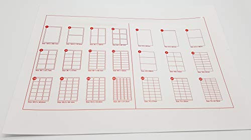 EJRange 10 etiquetas por hoja A4, 100 hojas - 1000 etiquetas en total, etiquetas autoadhesivas de dirección compatibles con impresoras de inyección de tinta y láser - Etiquetas adhesivas imprimibles