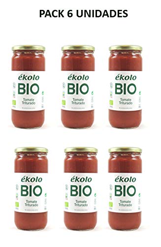 Ekolo Tomate Triturado Ecológico, 6 Tarros * 700G 6 Unidades 3960 ml