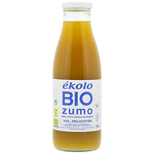 Ekolo  Zumo De Uva  Melocotón Ecológico, 100% Exprimido, 6 Botellas * 750Ml   4500 ml