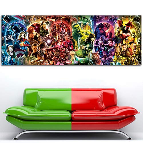 El Lienzo De Pintura Saga Infinity - Universo Marvel Cinematográfico Arte De La Pared Del Cartel Vengadores Final De Partida De La Lona Pintura De Seda Impreso For La Decoración Del Sitio De alta cali