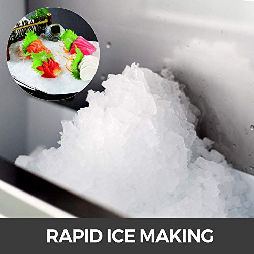 Electrodomésticos Herramientas de cocina Máquina de hielo en escamas comercial Máquina de hielo en escamas de nieve 580W Capacidad de almacenamiento de hielo de 66 LB Máquinas de hielo raspado Máqu