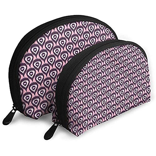 Elemento geométrico Abstracto Bolsas portátiles de Cola de Pavo Real Suave Bolsa de Maquillaje Bolsa de Aseo Bolsa de Viaje portátil multifunción con Cremallera