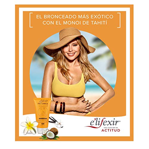 Elifexir Piel Canela - Gel Bronceador | Protege, Hidrata y Reafirma | Ilumina tu Piel | Creatina y Manteca de Karité | Protector Solar SPF15 UV/UVB | Acelerador Bronceado | Reparación Celular - 150ml