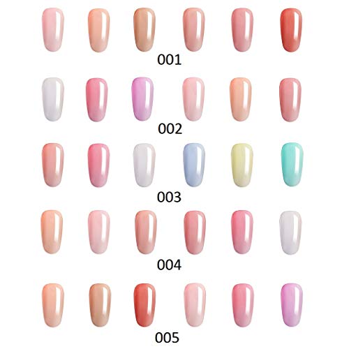 Elite99 Esmaltes Semipermanentes de Uñas en Gel UV LED, 6pcs Kit de Esmaltes de Uñas Gelatina 004