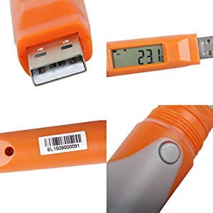 Elitech RC-51 PDF Registrador de Datos de Temperatura y humedad, USB Registrador Tester Points Pen Style, 32000 Puntos de Registro, Data Logger para transporte de alimentos, medicamentos