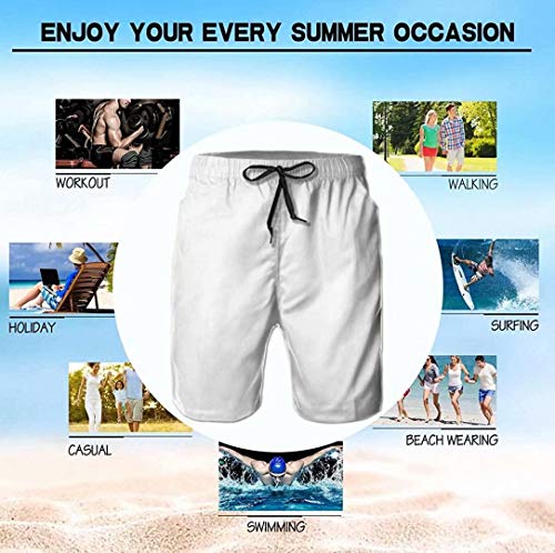 Elsaone Bañador Corto para Hombre Donuts y Peso Muerto Shorts de Tabla para Deportes Correr Nadar Playa Surf Secado rápido Forro de Malla Transpirable 2XL