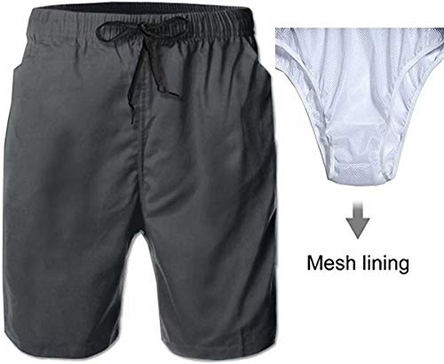 Elsaone Bañador Corto para Hombre Donuts y Peso Muerto Shorts de Tabla para Deportes Correr Nadar Playa Surf Secado rápido Forro de Malla Transpirable 2XL