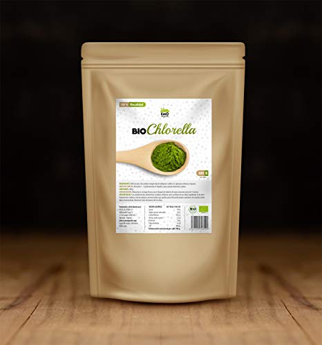 EMO Bio Chlorella Ecológica - 500 gramos - 100% Ecológica - Rica en Proteína Vegetal - Beneficiosa para la Salud - Rica en Clorofila - Apto para Veganos - Aumenta tu Energía