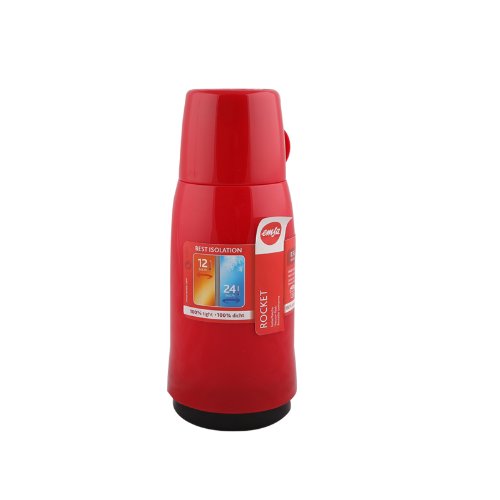 Emsa 201931 Termo con Taza, Rojo, 0,5 l