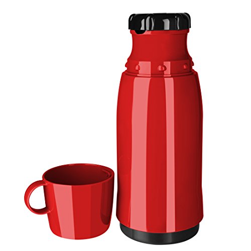 Emsa 201931 Termo con Taza, Rojo, 0,5 l