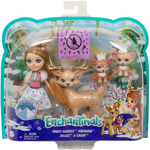 Enchantimals, Muñeca Odele Owl con familia de mascotas (Mattel GNP17)