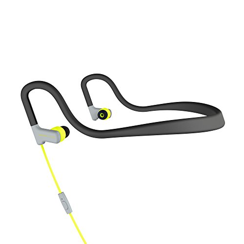 Energy Sistem Earphones Sport 2- Auricular Deportivo (Diadema, Resistencia Sudor y Salpicaduras, Control de reproducción, micrófono y Cable de Audio) Amarillo