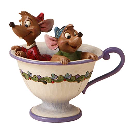 Enesco Disney Tradiciones por Jim Shore Jaq y Gus de Cenicienta Figura de Taza de té té para Dos (4016557)