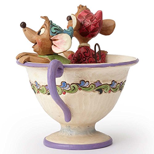 Enesco Disney Tradiciones por Jim Shore Jaq y Gus de Cenicienta Figura de Taza de té té para Dos (4016557)