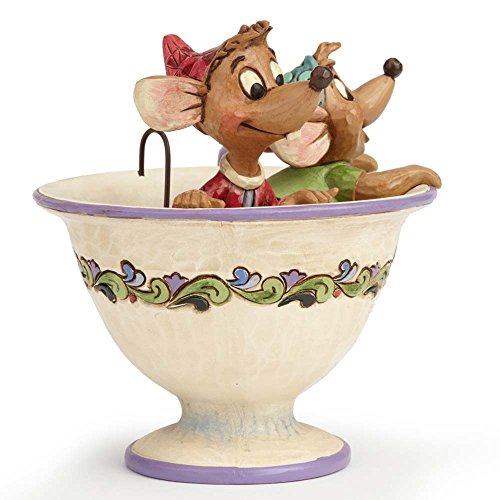 Enesco Disney Tradiciones por Jim Shore Jaq y Gus de Cenicienta Figura de Taza de té té para Dos (4016557)