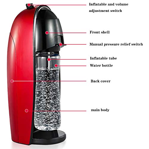 EnweLampi Máquinas para Hacer Soda (sin Cilindro de CO2), Portátil Máquina para Soda Carbonator, Hacer Agua con Gas casera, Jugo, café, té y cócteles con Frutas, pequeño electrodoméstico