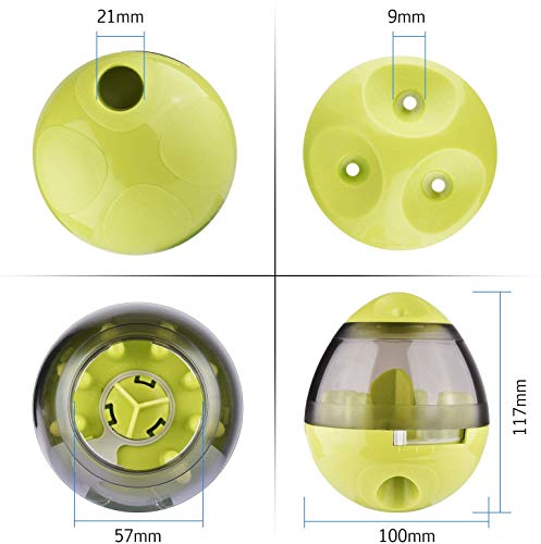 EooCoo Alimentador de Comida para Perros, Pet Slow Eating Bowl, Divertido Juguete de forrajeo para Perros, Verde