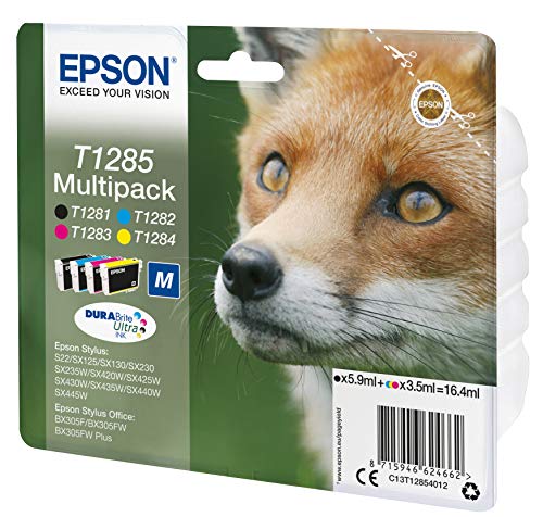 Epson C13T12854022 - Cartucho de Tinta, Multi-Pack (Negro, Amarillo, Magenta, Cian)