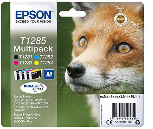 Epson C13T12854022 - Cartucho de Tinta, Multi-Pack (Negro, Amarillo, Magenta, Cian)