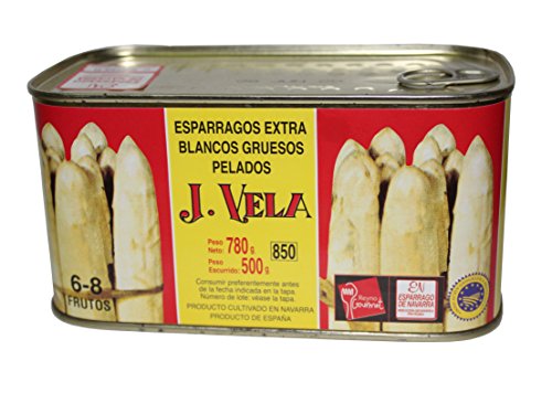 Espárragos Extra Blancos Extra Gruesos Pelados J. Vela 780G.