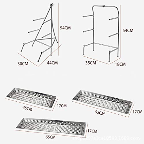 Estante De Bocadillos De Acero Inoxidable De 3 Capas Impreso Con Martillo, Soporte Para Magdalenas, Exhibición De Buffet De Dulces, Adecuado Para Bodas, Fiestas Familiares ( Size : 54x30x44cm )