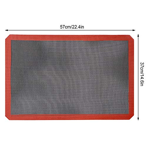 Estera para hornear de silicona, Estera antiadherente Resistente al calor Respirable Rollo Bakeware Pad para horno de microondas Lavavajillas Congelador(57 * 37 cm / 22.4 * 14.6in)