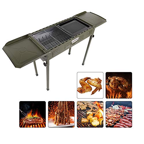 Estink - Parrilla de carbón plegable, parrilla de jardín, barbacoa/parrilla de carbón, barbacoa, barbacoa de carbón, barbacoa de carbón, parrilla de barbacoa, 120 x 31 x 62 cm