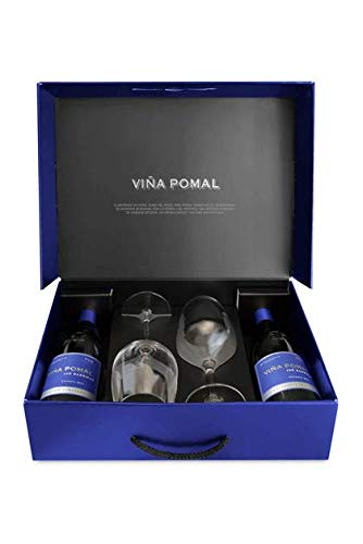 Estuche 2 botellas + 2 copas de Viña Pomal 106 Barricas Reserva 2014