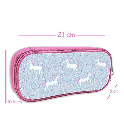 Estuche de lápices Infantil,Unicorn On Tangled Soft Peach U0026 Lilac_4471, Rosado