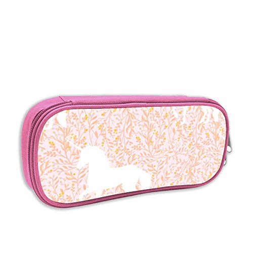 Estuche de lápices Infantil,Unicorn On Tangled Soft Peach U0026 Lilac_4471, Rosado