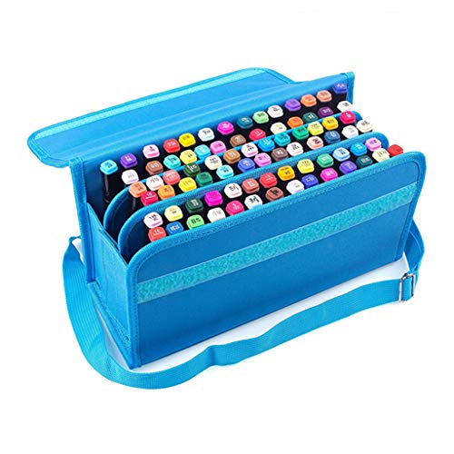 Estuche para Rotuladores con 80 Orificios, Estuche de Almacenamiento, Estuche para Marcadores, Estuche para Llevar, Estuche de Exhibición para Marcador de Color, Resaltador, Lápiz Labial, Organizado