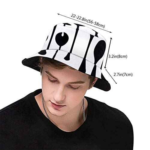 EU Spoones Forks Vajilla Unisex Bucket Hat Summer Fisherman Cap