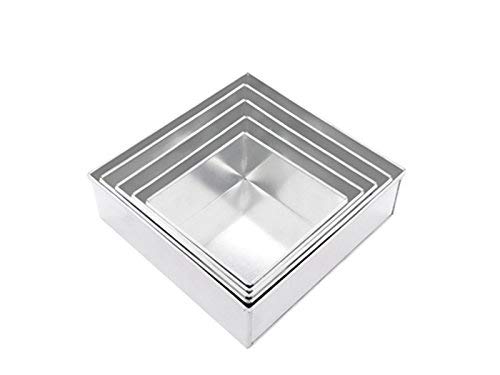 Euro Tins - 5 moldes Cuadrados para Pastel de Boda – 5 Unidades