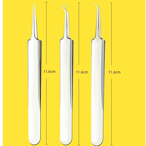 Extractor de Puntos Negros Kit De composición doble 6PCS La eliminación del acné inoxidable Agujas Conjunto removedor de la espinilla de la espinilla del acné Herramienta 6 piezas Kit de tratamiento d