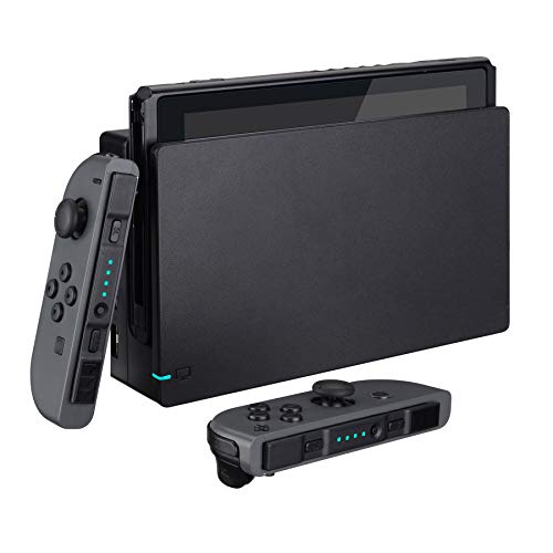 eXtremeRate Firefly LED Tuning Kit Cable Flexible para Nintendo Switch Joycons Dock Flex Cable NS Joycon SL SR Botones Cable Plano LED Luz Indicadora de Encendido(Joycons Dock NO Incluido)-Hielo Azul